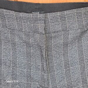 Lane Bryant The Allie Boot Pants Women 28S Black Plaid Flare Leg Stretch